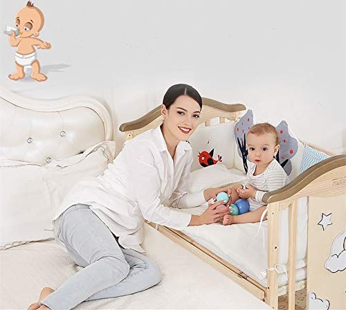 Image of BabyTeddy 16 in 1 (Forest Theme) Original Patented Baby Crib, Baby Cot, Toddler Bed,Cradle Rocker,Convertible Desk,Kid's Sofa Mode Mosquito Net,Soft Mattress Diaper Changing Station