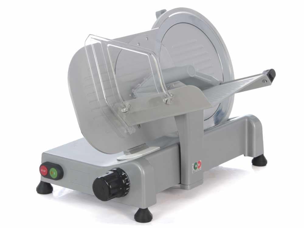 Affettatrice elettrica professionale lama 25 temperata GP250 140w affettare in casa carni verdure pane formaggi (Grigio)