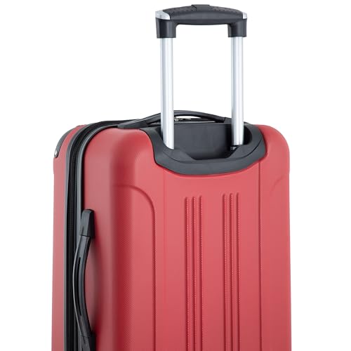 Image of Travelers Club Chicago Hardside Expandable Spinner Luggage, Red, 5 Piece Set