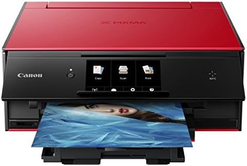 Canon Office Products TS9020 RD Canon TS9020 Wireless All-in-One Printer with Scanner and Copier: Mobile and Tablet Printing, with AirPrint and Google Cloud Print Compatible, Red