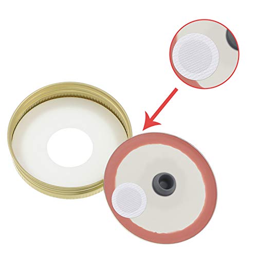 Image of Zonon 256 Pieces Synthetic Filter Paper Stickers 20 mm 0.3 mm Synthetic Filter Disc Tape Mushroom Applied Under Mason Jar for Mushroom Cultivation