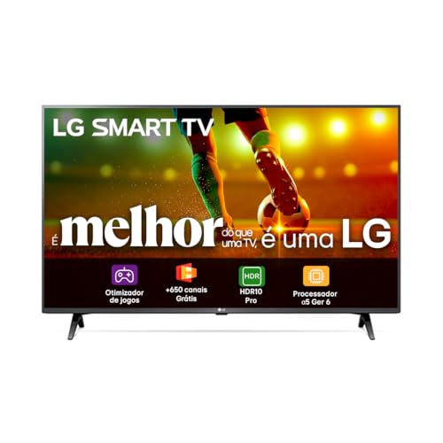 Smart TV 43' LG Full HD 43LR6700 Processador α5 Ger6 AI Alexa integrado LG Channels webOS 23 compatível com Controle Smart Magic