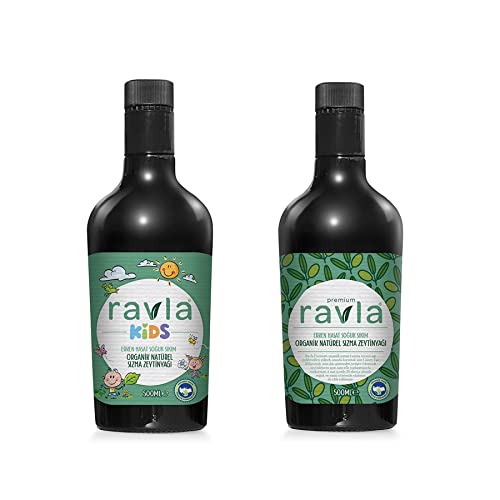 RAVLA Huile d'olive extra vierge 349 Mg/Kg polyphénols + RAVLA KIDS huile d'olive extra vierge 336 Mg/Kg polyphénols Cover