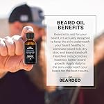 Live Bearded Beard Oil, 1 fl oz - Premium All-Natural Jojoba - Made in the USA - Hair and Skin Care for Men with Dry, Flaky Patches | Executive Scent - Cedar, Vanilla - Image 3