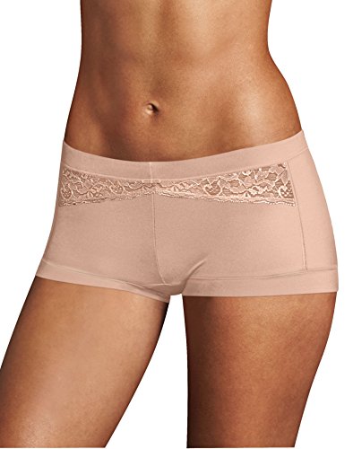 Maidenform Women's Dream Microfiber Boyshort Panty 40774 6 EveningBlush RosePetal