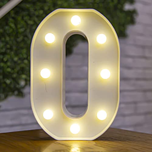 BESCH Letra Luminosas mayúscula Decorativas de Plástico 22cm (O)