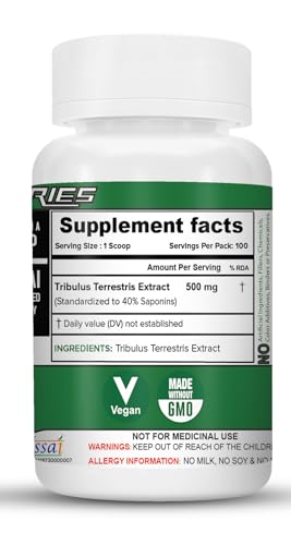 Image of Nutrija Tribulus Terrestris Extract Powder | 50g - 100 Servings | standardized to 40% Saponins | Supports Natural Testosterone, Muscle Growth & Repair