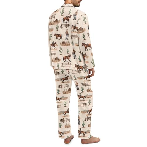 Men's Pjs Set for Gentlemen Sleepwear Night Suit2