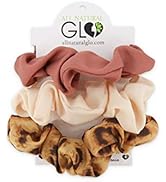 GLO Scrunchies | Charmeuse Satin Hair Ties | Durable and Resistant (3 Pack, It's a vibe.)
