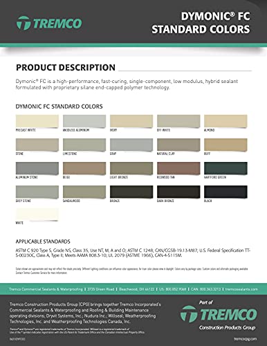 Tremco Dark Bronze Dymonic FC Sellador líquido 20.3 fl oz x15 miniatura 5