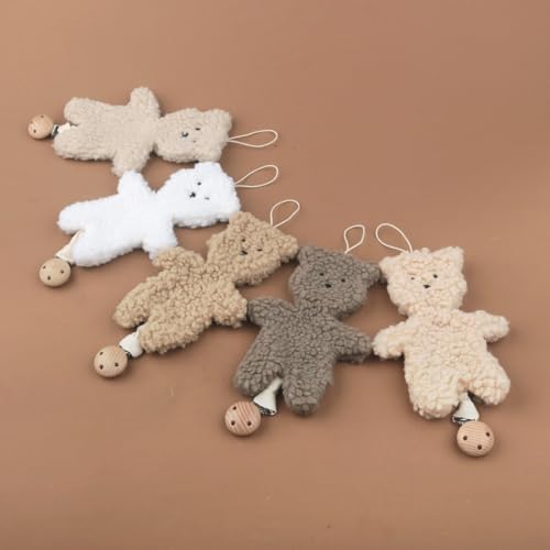 Image of Baby Cartoon Pacifier Clip Holder,Light and Soft Dummy Holder Binky Holder Handmade 2 Pack
