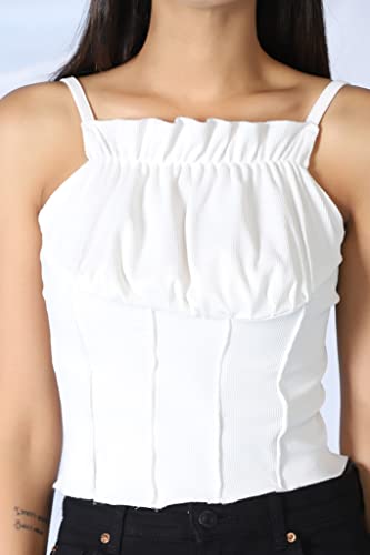 Image of GRECIILOOKS Women's Fashion Tops - Crop Tops, Loose Fit Oversized Shirts & Stylish Korean Tank Tops for Summer Wear