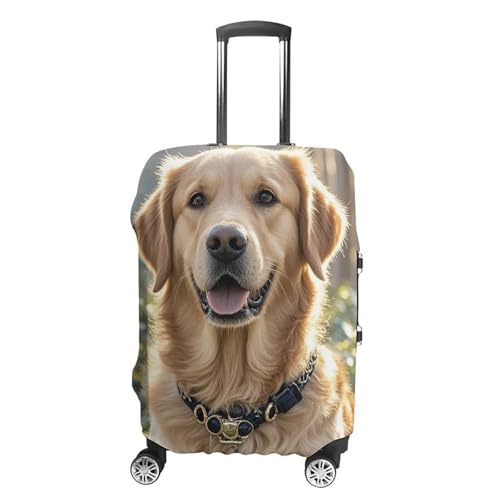 Golden Retriever Luggage Cover Elastic Luggage Covers for Suitcase Travel Luggage Covers Anti-Scratch Washable Suitcase Sleeve Fits 19-32 Inch Luggage