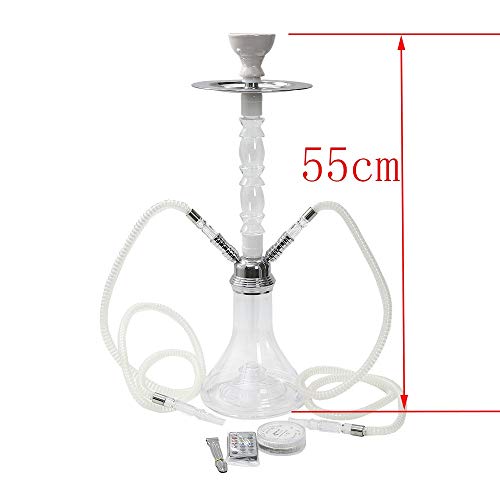 LSZ Shisha-Set Acrylhukas Shisha Set mit Zubehör Doppelschlauch LED Leichter Haken Shisha Shisha Shisha-Set – Bild 6