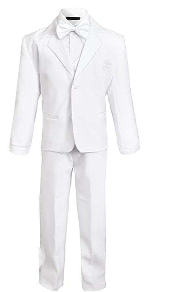 iGirldress Baby/Toddle/Boys Ivory Black Navy Jacket Pants Shirt Bowtie Tuxedo Ring Bearer Suit