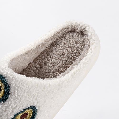 Image of Women's Men's Cute Fuzzy Heart Slippers Memory Foam Fluffy Couple Slippers Cozy House Indoor Outdoor Shoes