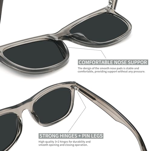 Image of Pro Acme Mens Sunglasses - Square Shades Retro Large Sun Glasses for Women Driving Fishing UV Protection