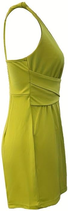 JSEIAJB Green Loose Sleeveless Jumpsuit Sleeveless Suspenders Jumpsuit(X-Large)