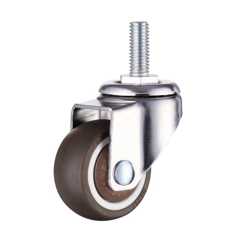 キャスターホイール 4個 ステムスレッドキャスター オフィスチェアホイール 重い家具用 ロータリーキャスターホイール カート/トロリ
