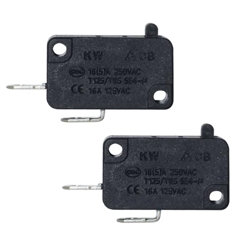 Paquete de 2 interruptores de puerta de microondas 3405-001034 para Samsung LG GE Ken-More 3405-000178 AP4044834 SZM-V16-FD-63 (normalmente abierto)