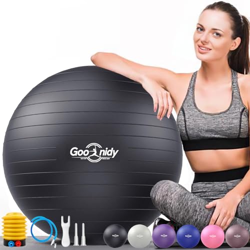 Image of Soft Exercise Ball, Yoga Pregnancy Ball Chair, Pilates Equipment with Pump