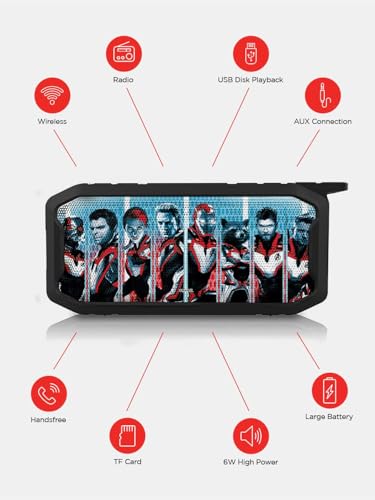 Image of Macmerise Bluetooth Speaker Avengers Endgame Team Melody Bluetooth Speaker, Multicolor