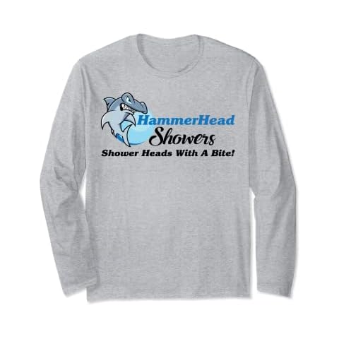 HammerHead Showers Official Shark Logo | Metal Shower Heads Long Sleeve T-Shirt Cover