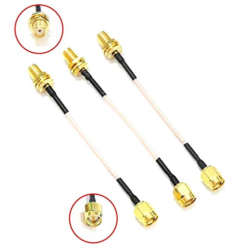 OdiySurveil(TM 3-Pack SMA Extension Cable,RF Antenna SMA Female to SMA Male RG316 Coaxial Cable Adapter,20CM/7.9''