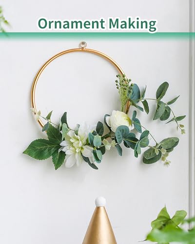 SyhirNmly 人工緑の葉100枚、シルク生地の緑、大きなフェイクアジサイの葉、2つのサイズ 4.3x6.7インチ 3.5x5.5インチ、DIYクラフト、ウェディングブーケ、ホームデコレーション、フラワーアレンジメント用 [4]