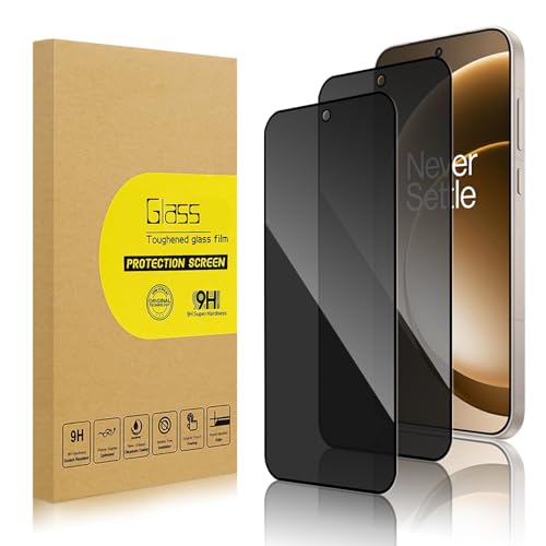 Lokyoo 2 Piezas Protector Pantalla Privacidad Cobertura Completo para Oneplus 15,Cristal Vidrio Templado Antiespia, Amigable para Funda, 9H Dureza HD Transparente