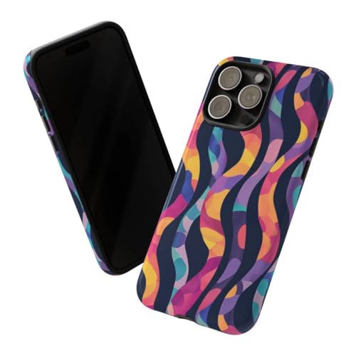 Coque iPhone 15 Pro Max multicolore résistante motif abstrait - 2