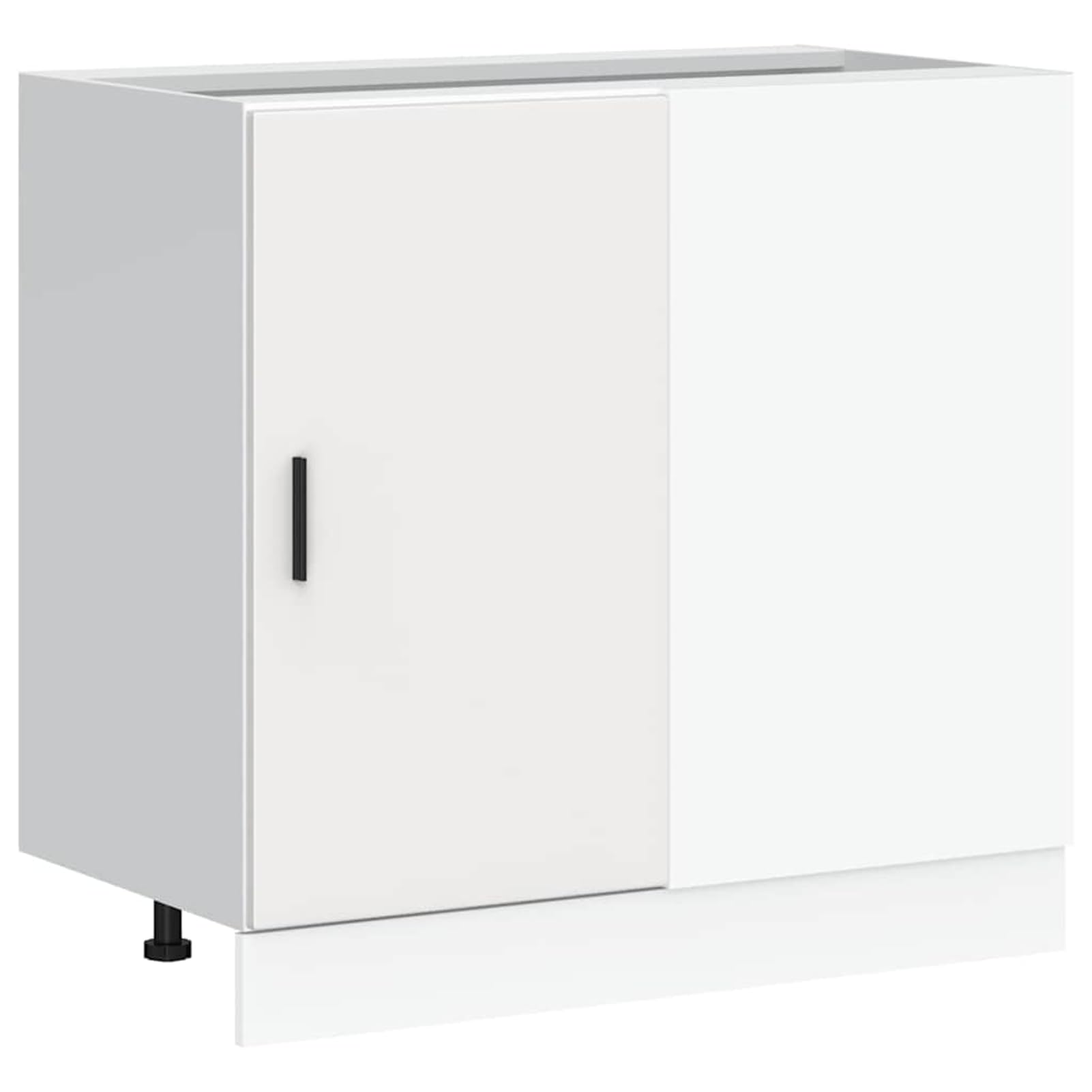 Gecheer Mobile Base Cucina con Ante e Piedini Regolabili, Bianco, 86x46x81,5 cm, Truciolato, per Cucina 854289