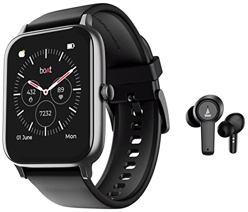 Image of boAt Xtend Pro with Advanced Dedicated Bluetooth Calling Chip, Dial Pad & Airdopes 413ANC True Wireless in Ear Earbuds with Hybrid ANC, 2 Mics ENx Tech, Signature Sound, Touch Gesture