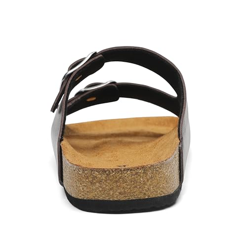 Mishansha Men's Women's Footbed Sandals Comfortable Open Toe Double Buckle Flats Slides4