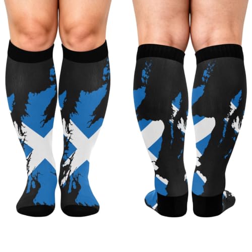 GuoChe Plus Size sports compression stockings Scotland National Pride Flag