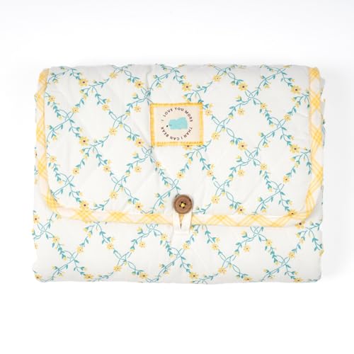 Image of Tidy Sleep Portable Diaper Changing Mat /Pad for Newborns & Infants Baby 0-24 Months Light Weight, Portable, Water Proof (Yellow Bloom Vines)