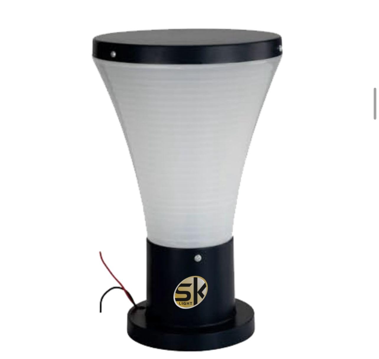 Modern Outdoor Bollard Light Short Height Black Finish Garden Pathway Lawn Lamp for Landscape Lighting (L4)-image-6