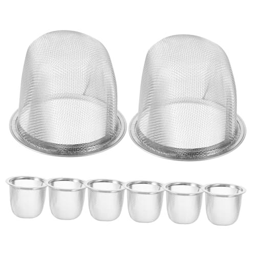 ORFOFE 8 Piezas Filtro de Té de Acero Inoxidable Colador Resistente con Malla Fina para Infusiones Sueltas Diámetro X Altura para Teteras y Uso Doméstico