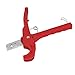 Aexit Manual Tool Cutters 205mm Length Red Handle Ratchet PVC Plastic Pipe Pipe Cutters Cutter HB-E318