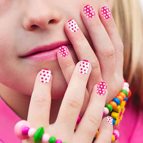 140 Pieces Children Nails Kids False Nails Girls Cartoon Press on Fake Nails Colorful Pre-Glue Full Cover Nails Cute Short Acrylic Artificial Nail Tips Kits for Kids (Cat) - Thumbnail 7