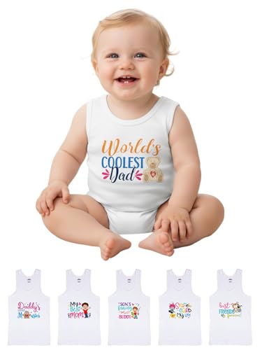 Image of LUX PARKER Unisex Baby Regular Fit Vest Cotton Sleeveless for Boys and Girls Sando Baniyan Combo | Print May Vary