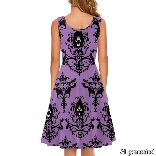 Image of Dreaweet Casual Sleeveless Dresses for Women Girls, Round Neck Tank Dresses with Pockets Summer Sundress Size XS-4XL