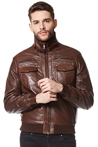 Blouson court Tornado en cuir lavé vintage idéal pour les sorties urbaines masculines