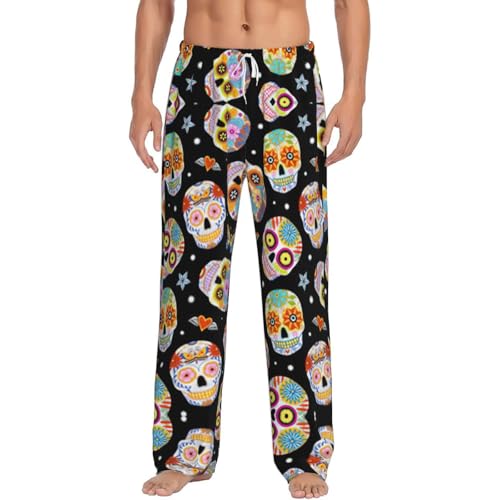 Pantalon pyjama flanelle homme Sugar Skulls doux pour ne plus avoir froid la nuit