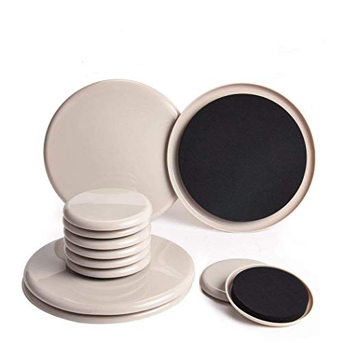 Ezprotekt - Juego de 12 deslizadores para mover muebles pesados reutilizables patines para desplazar muebles deslizadores para alfombra protectores para patas de muebles (3,5 pulgadas, 7 pulgadas)