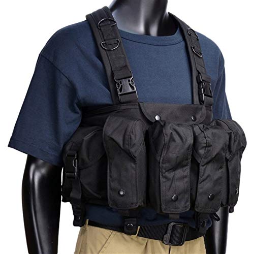 HXSZWJJ Chest Rig Molle Tactical Vest Military Army Equipment Magazine Pouch Outdoor Airsoft Paintball Hunting Vest (Color : ACU) - Image 7
