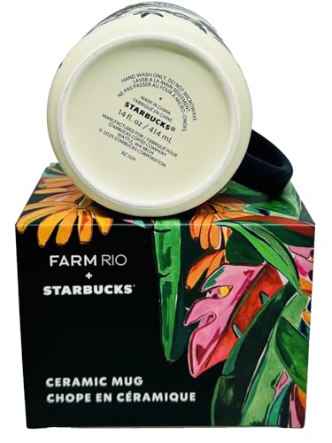 Image of Starbucks x FARM Rio 2025 Limited Edition Lenco Azulejo Mug, 14 Oz