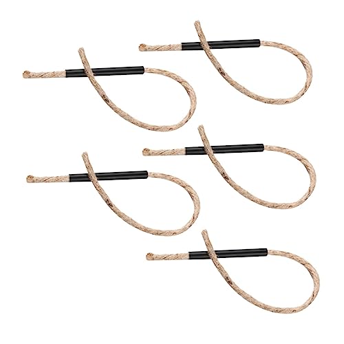 SUPVOX 5pcs Wax Flame Starter Rope Wind-Resistant Jute Fire Starter for Camping Hiking BBQ Outdoor Adventures Essential Ignition Supplies for Emergency Preparedness