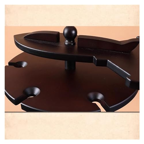 Soporte para botellas de vino de madera sólida miniatura 3