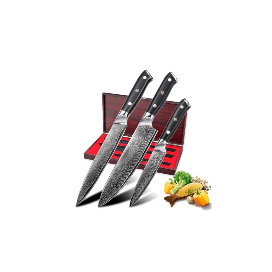 Kitchen-Knife-Set-Damascus-Chef-Knife-3-Piece-Damascus-Steel-Kitchen-Knife-SetSharp-High-Carbon-Stainless-Steel-BladeVG10-67-Layers-Full-Tang-fiberglass-handleBest-Gift Kitchen Knife Set Damascus Chef Knife 3 Piece Damascus Steel Kitchen Knife Set,Sharp High Carbon Stainless Steel Blade,VG10 67 Layers, Full Tang fiberglass handle,Best Gift